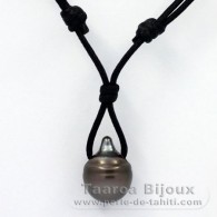 Gewachsene Baumwolle Halsband und 1 Circles TahitiPerle C 13.2 mm