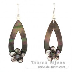 Silber Ohrringe und 2 Tahiti Keishi