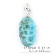 Sterling Silber Anhnger und 1 Larimar - 28 x 16 x 8.5 mm - 6.7 gr