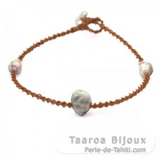 Armband aus Kokosfasern und 4 Keishis