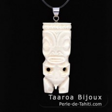 Tiki-Anhnger aus Knochen und Silber