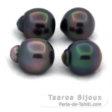 Lot von 4 Semi Barocke TahitiPerlen C von 11.7 bis 11.9 mm