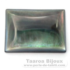 Rechteck Form aus Perlmutt - 25 x 18 x 4 mm