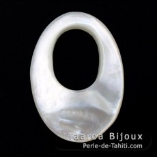 Ovale Form aus Perlmutt - 28 x 20 x 4.2 mm