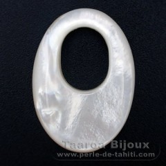 Ovale Form aus Perlmutt - 35 x 25 mm