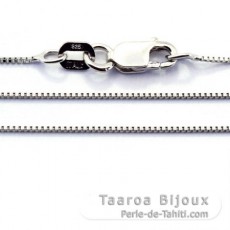 Kette aus Silber Rhodium - Lnge = 50 cm / Durchmesser = 0.6 mm
