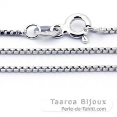 Kette aus Silber Rhodium - Lnge = 45 cm / Durchmesser = 0.8 mm