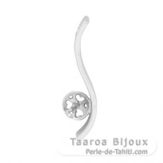 Silber mit einer Schicht Rhodium bedeckt Anhänger von 1 Perle ab 6 bis 8 mm