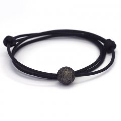 Leder Halsband und 1  TahitiPerle Gravierte  11.8 mm