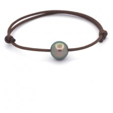 Gewachsene Baumwolle Armband und 1 Runde TahitiPerle C 10.8 mm