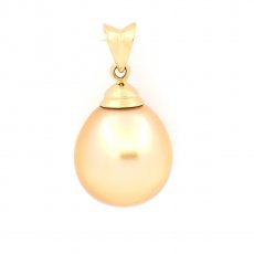Anhnger aus 18K Gold mit 1 australischer Perle Semi Barock A/B 12.2 mm