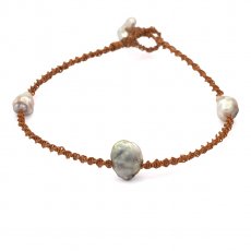 Armband aus Kokosfasern und 4 Keishis