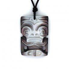 Tiki-Anhnger aus Tahiti-Perlmutt