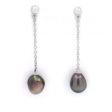 Silber Ohrringe und 2 Tahiti Keishi