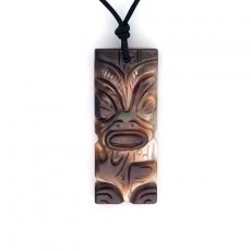 Tiki-Anhnger aus Tahiti-Perlmutt