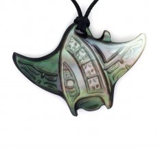 Pendentif Raie Manta en nacre de Tahiti