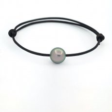 Leder Armband und 1 Runde TahitiPerle B/C 10.1 mm