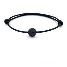 Leder Armband und 1 Runde TahitiPerle D 9.6 mm