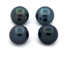 Lot von 4 Semi Barocke TahitiPerlen D von 8.6 bis 8.9 mm