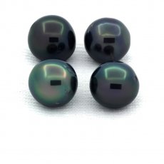 Lot von 4 Semi Barocke TahitiPerlen D von 9 bis 9.2 mm