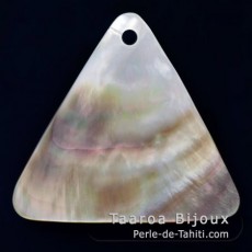 Dreieck Form aus Tahitiperlmutt - 40 x 44 mm