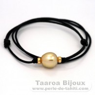 Gewachsene Baumwolle Halsband und 1 Semi BarockPerle von Australien C 12.5 mm