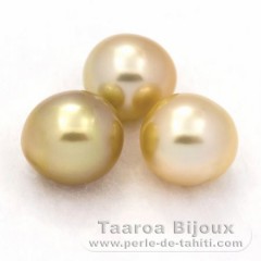 Packet mit Semi Barocke 3 Perlen von Australien C von 9.1 bis 9.5 mm