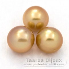 Packet mit Fast Runde 3 Perlen von Australien C von 9.5 bis 9.6 mm