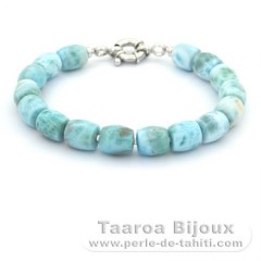 Armband aus 16 Larimar - 20 cm - 23 gr