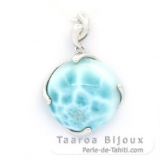 Sterling Silber Anhnger und 1 Larimar - 20.5 mm - 5.1 gr