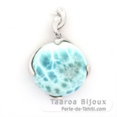 Sterling Silber Anhnger und 1 Larimar - 20.5 mm - 6 gr