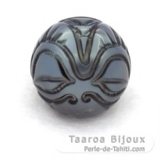 Gravierte TahitiPerle 12.1 mm