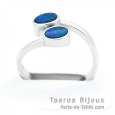 925er Sterling Silber Ring und 2 Australischer Opal