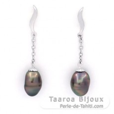 Silber Ohrringe und 2 Tahiti Keishi
