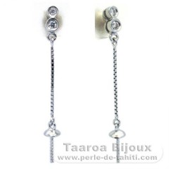 Ohrringe für Perlen von 7.5 bis 10 mm - Silber