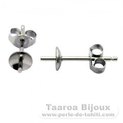 Ohrringe für Perlen von 8 bis 12 mm - Silber