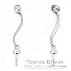 Ohrringe für Perlen von 8 bis 10 mm - Silber