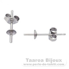 Ohrringe für Perlen von 6 bis 12 mm - Silber