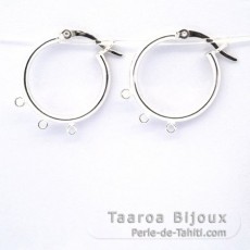 Ohrringe für Perlen von 3 bis 8 mm - Silber