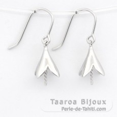 Ohrringe für Perlen von 10 bis 14 mm - Silber