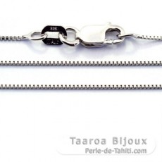 Kette aus Silber Rhodium - Lnge = 45 cm / Durchmesser = 0.6 mm