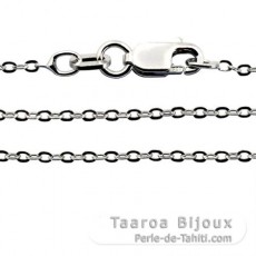 Kette aus Silber Rhodium - Lnge = 40 cm / Durchmesser = 1.3 mm