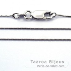 Kette aus Silber Rhodium - Lnge = 45 cm / Durchmesser = 0.7 mm