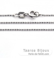 Kette aus Silber Rhodium - Lnge = 50 cm / Durchmesser = 1 mm
