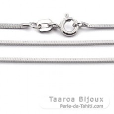 Kette aus Silber Rhodium - Lnge = 40 cm / Durchmesser = 1.2 mm
