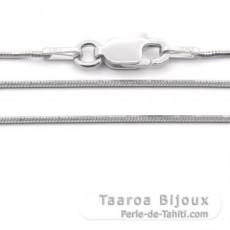 Kette aus Silber Rhodium - Lnge = 45 cm / Durchmesser = 0.9 mm