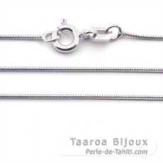Kette aus Silber Rhodium - Lnge = 50 cm / Durchmesser = 0.7 mm