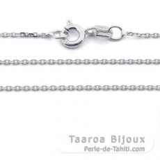 Kette aus Silber Rhodium - Lnge = 40 cm / Durchmesser = 1 mm