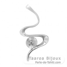 Rhodiniertem 925er Sterling Silber Anhnger von 1 Perle ab 8 bis 10 mm